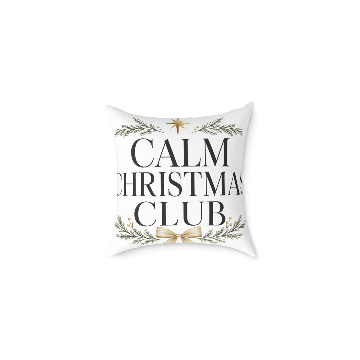 Christmas Calm Christmas Club Holiday Throw Pillow