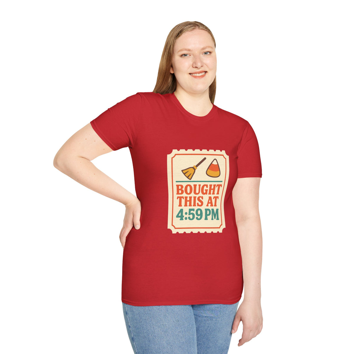 T-Shirt — "Bought This At 4:59 PM" Retro Grocery Sticker Design - Trending Now - October 2026