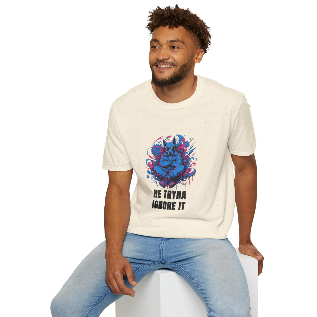 Mystic Wolf T-Shirt — "He Tryna Ignore It" Graphic Tee - Trending Now - August 2026