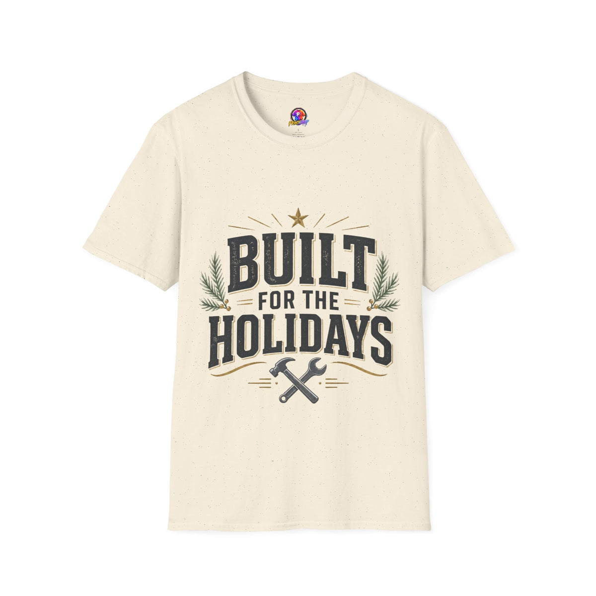 T-Shirt — "Built for the Holidays" Festive Rustic Holiday Tee (Gift for DIYers)