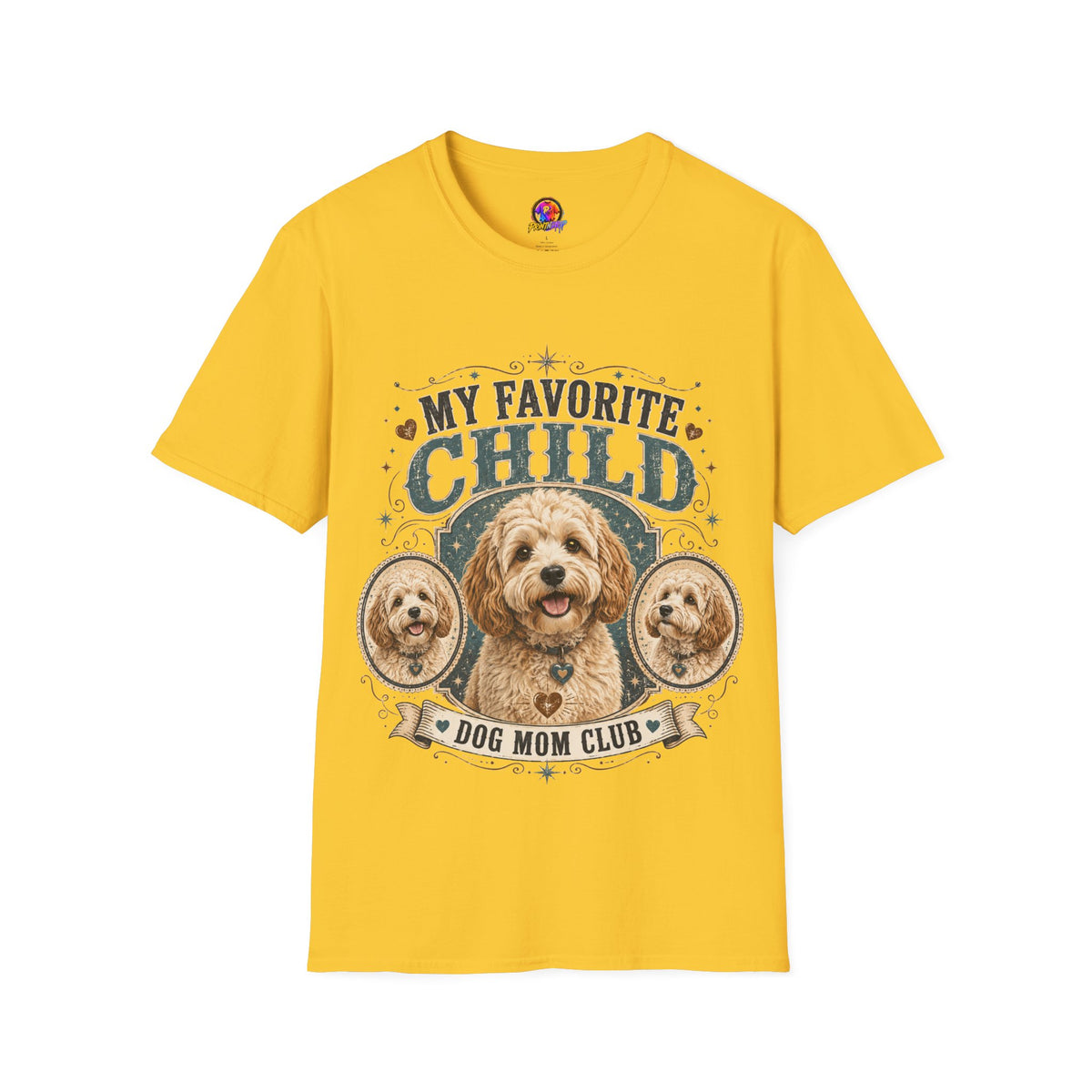 My Favorite Child Dog Mom T-Shirt — Cute Doodle Portrait Pet Lover Tee