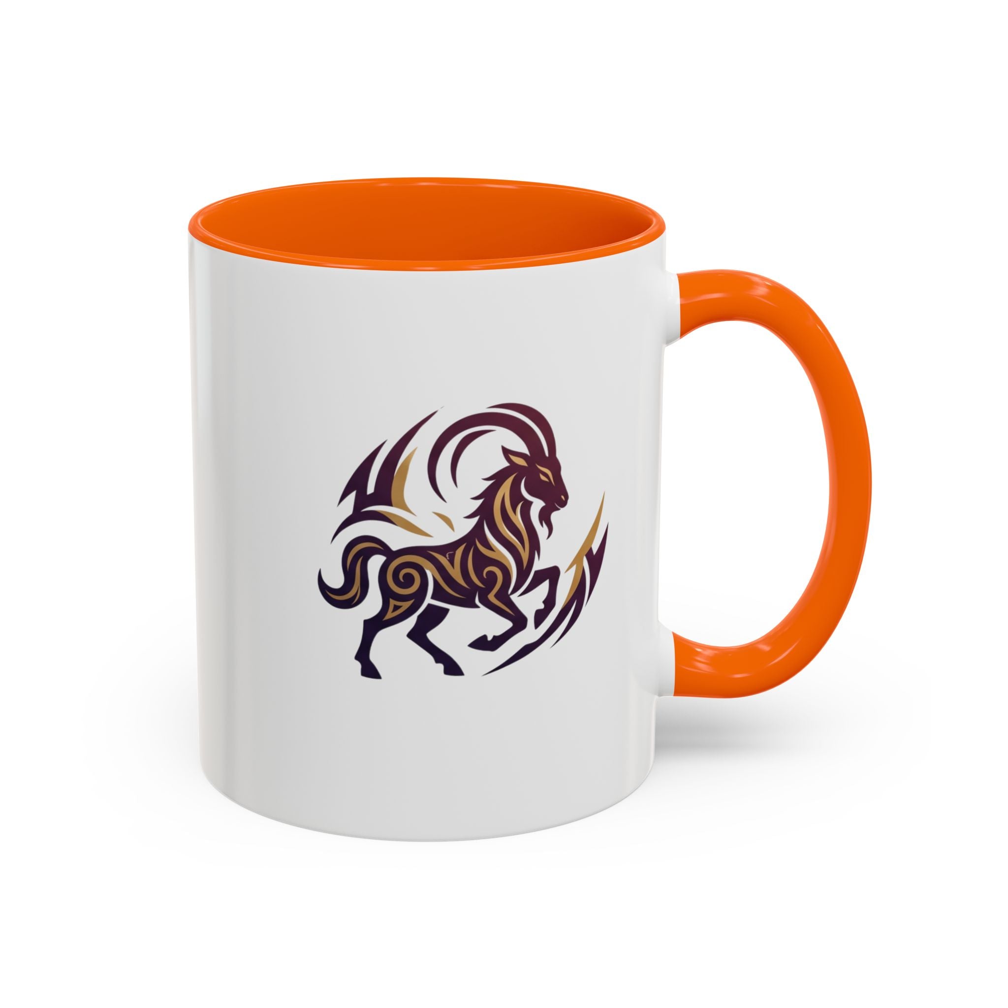 Capricorn Tribal Goat Accent Coffee Mug — Zodiac Horoscope Gift