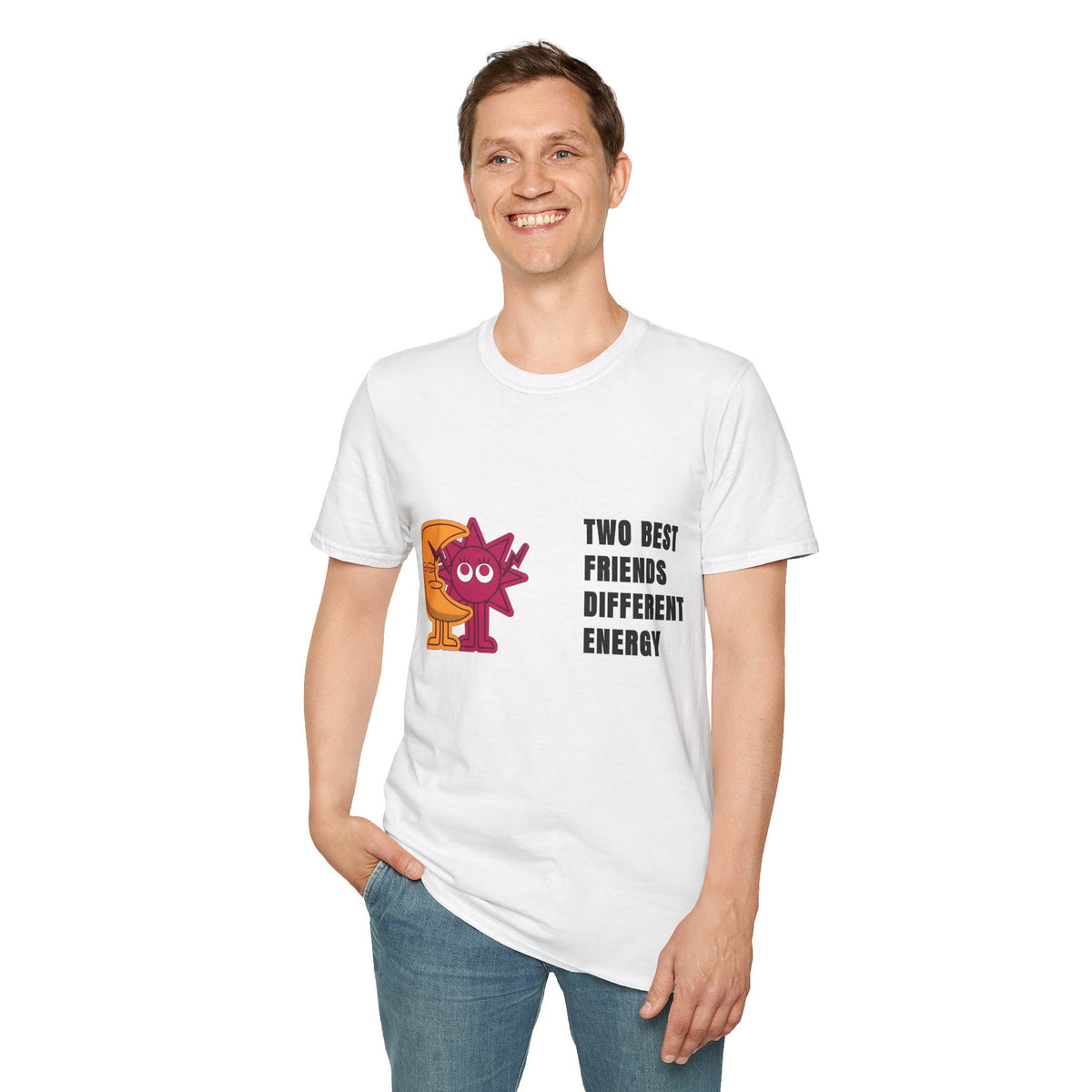 Two Best Friends Different Energy T-Shirt — Cute Cartoon Cat Duo Tee - Trending Now - September 2026