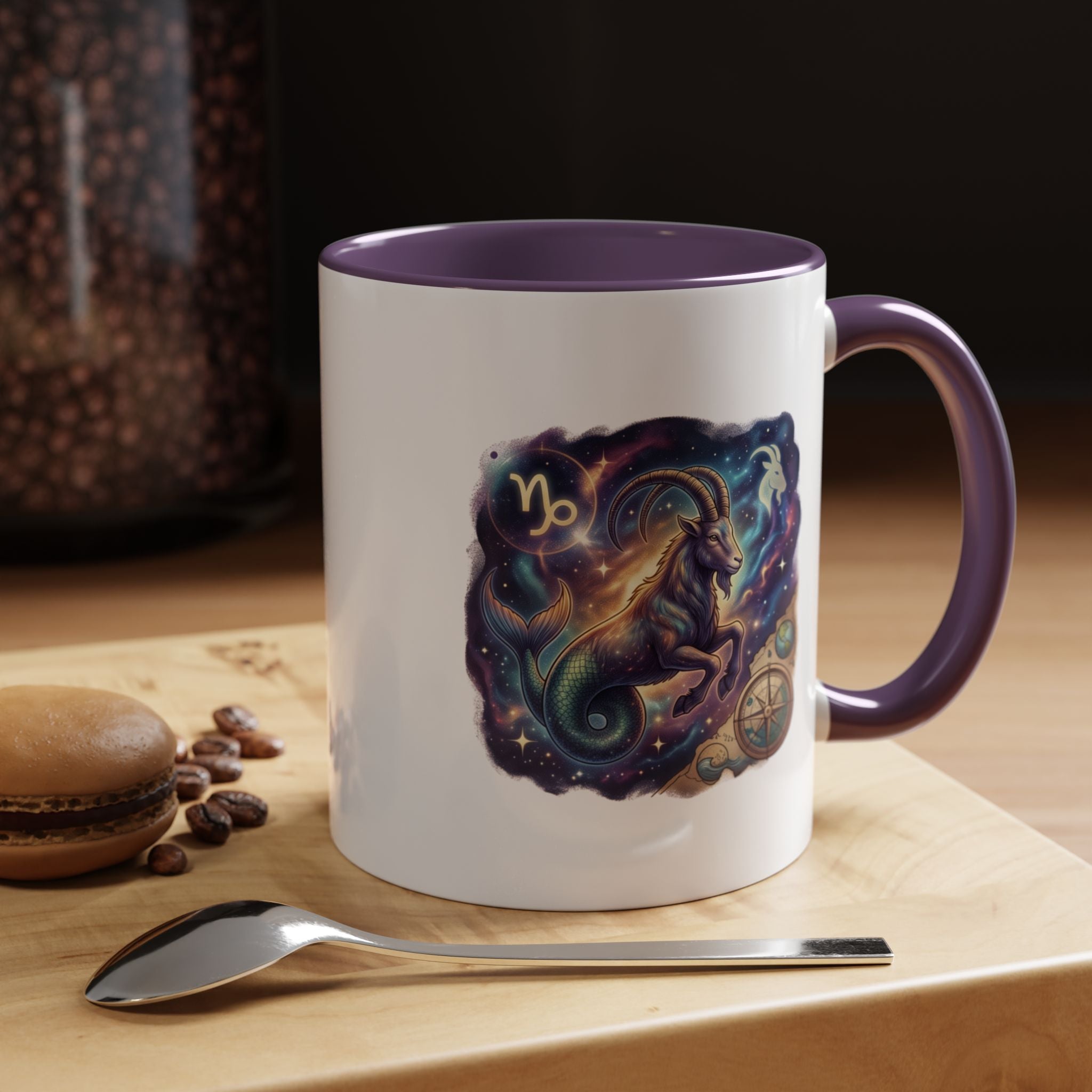 Capricorn Zodiac Coffee Mug — Celestial Goat Astrology Accent Mug