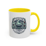 Cancer Zodiac Accent Coffee Mug — 'I Forgive But My Memory Never Forgets' Horoscope Gift
