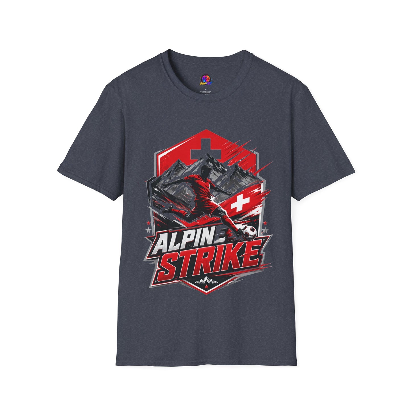 Switzerland Alpine Strike T‑Shirt – Swiss Mountain Ski & Snowboard Graphic