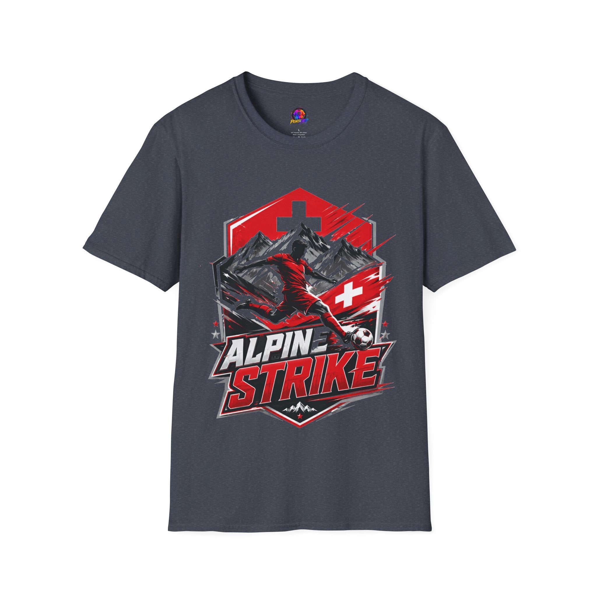 Switzerland Alpine Strike T‑Shirt – Swiss Mountain Ski & Snowboard Graphic