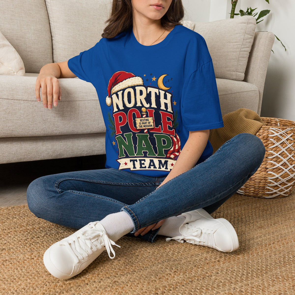 North Pole Nap Team T-Shirt — Funny Christmas Sleepy Holiday Tee