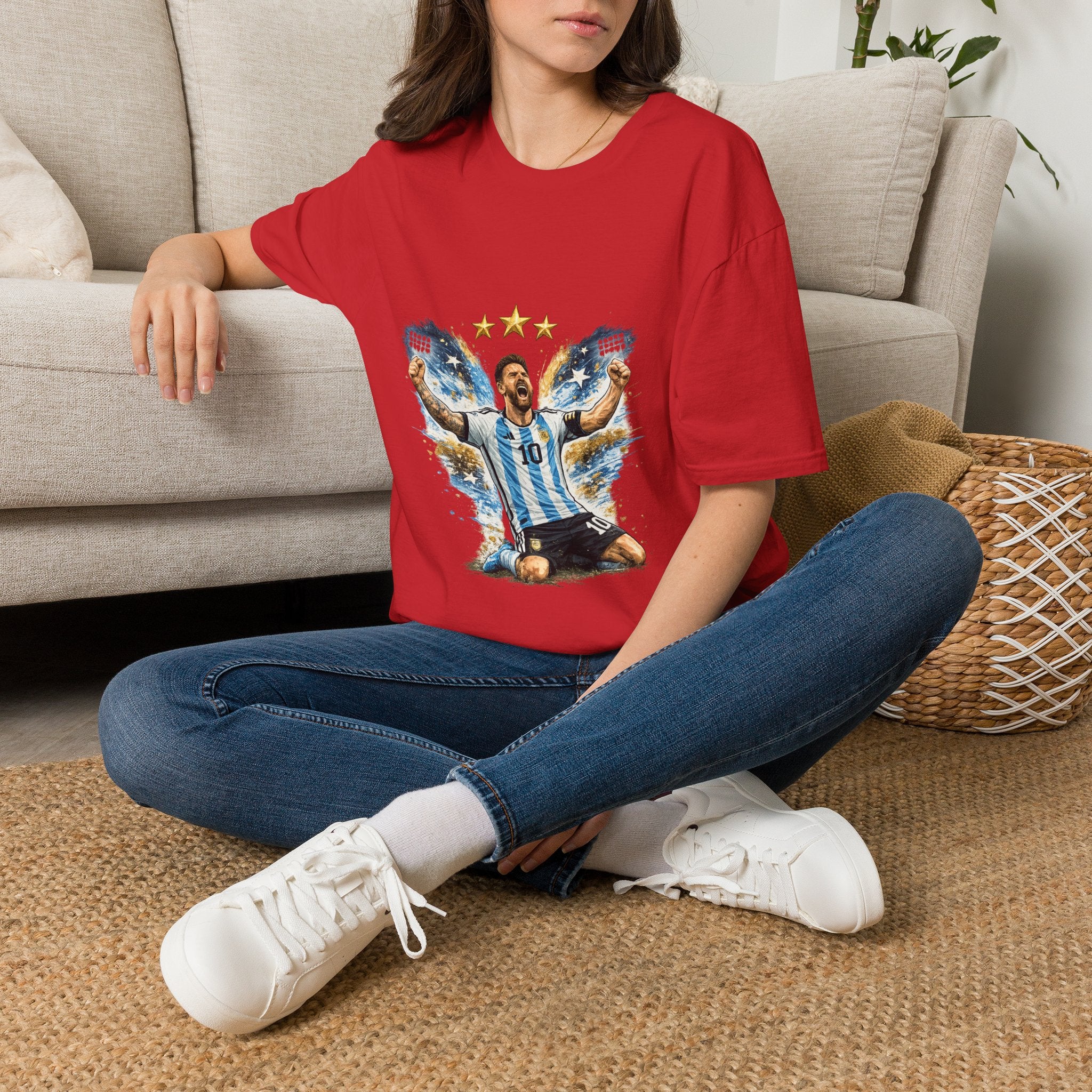 Argentina Soccer Legend Argentina T-Shirt — Celebratory Messi Design