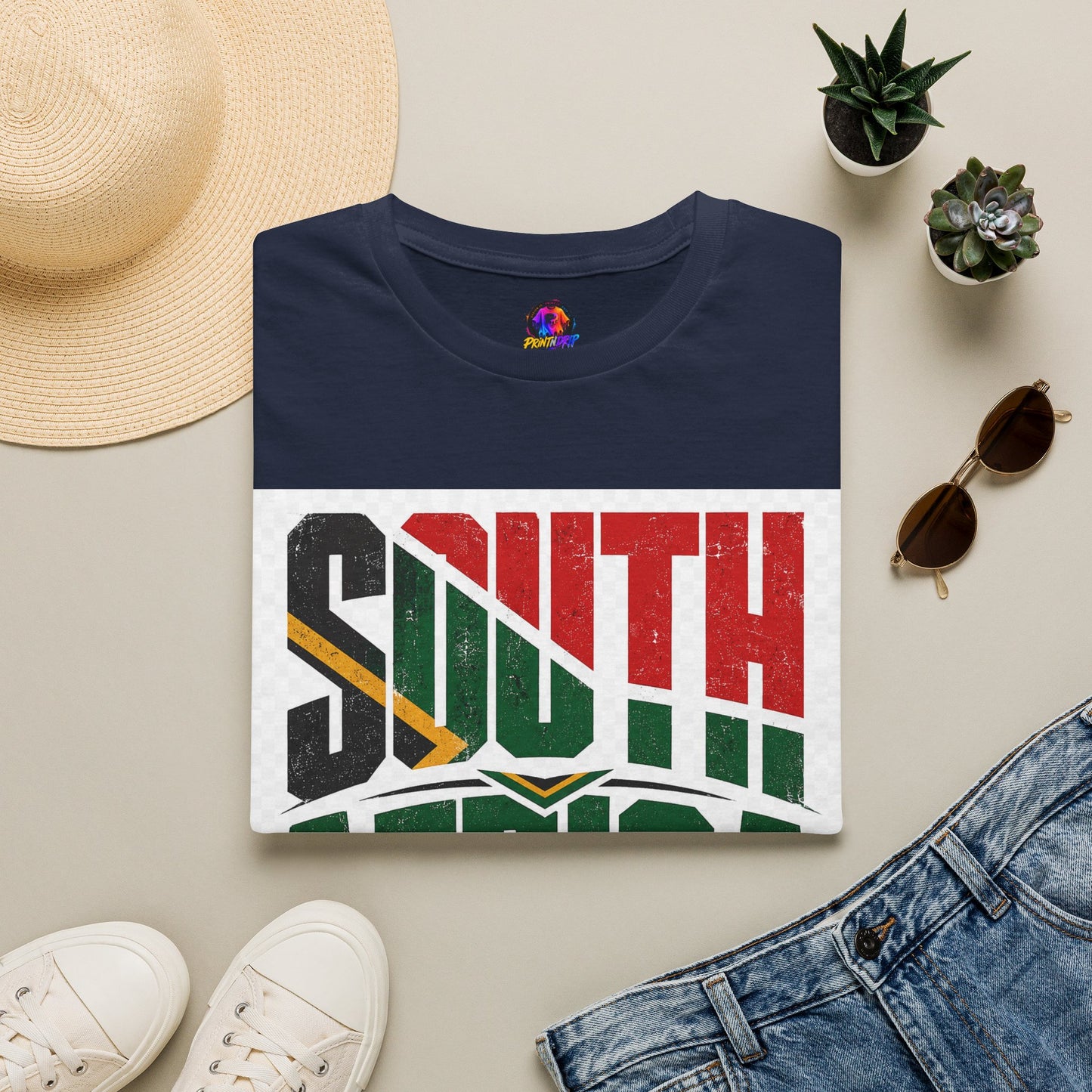 South Africa Soccer T-Shirt — Vintage Flag Football Fan Tee