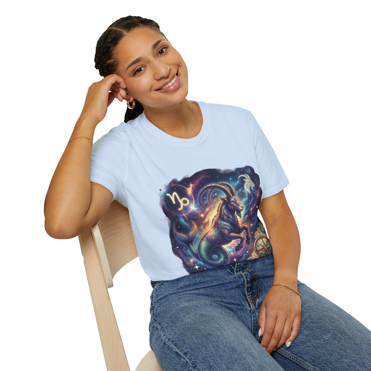 Capricorn Zodiac T-Shirt — Celestial Goat Astrology Tee