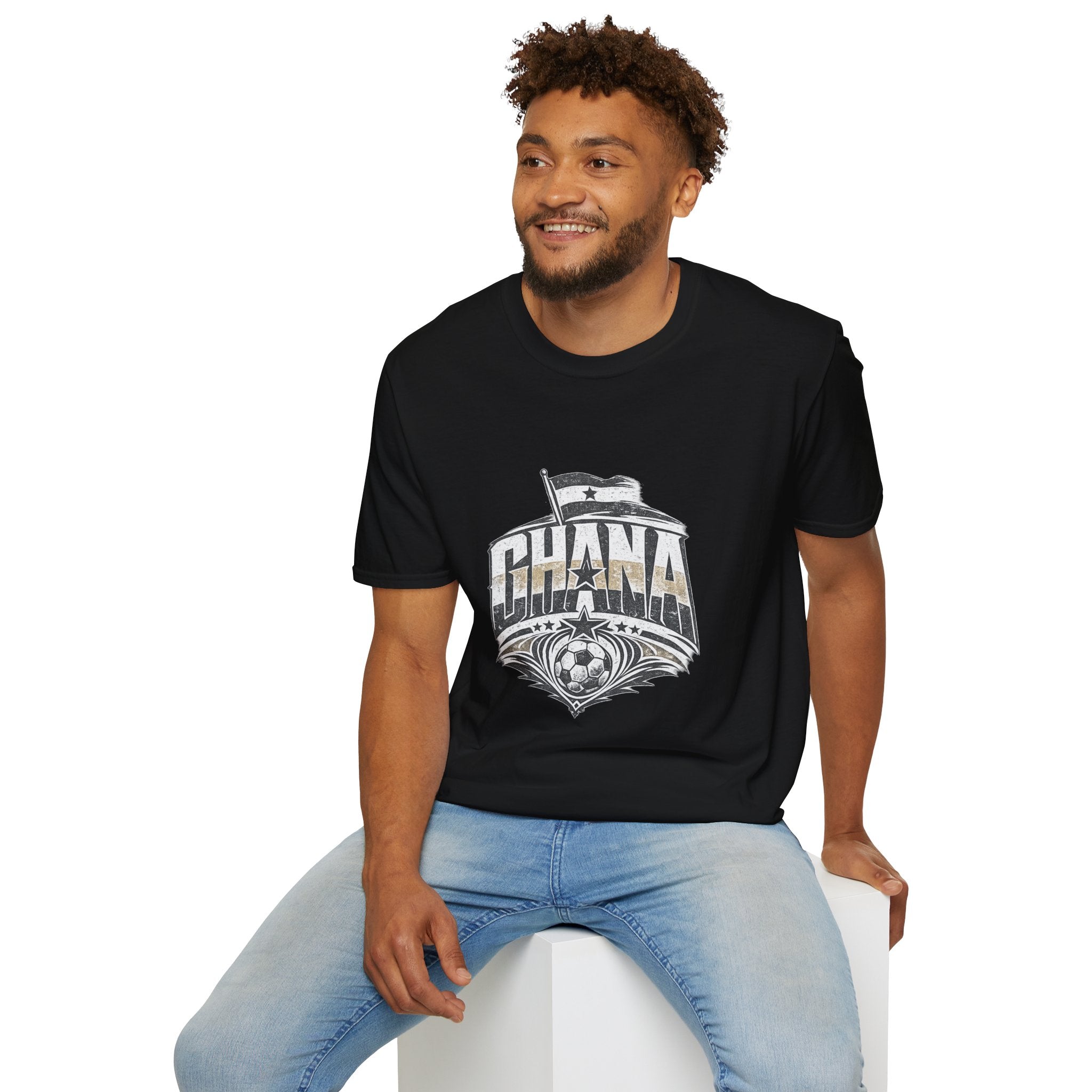 Ghana Vintage Flag T-Shirt — Retro Ghana Pride Graphic Tee