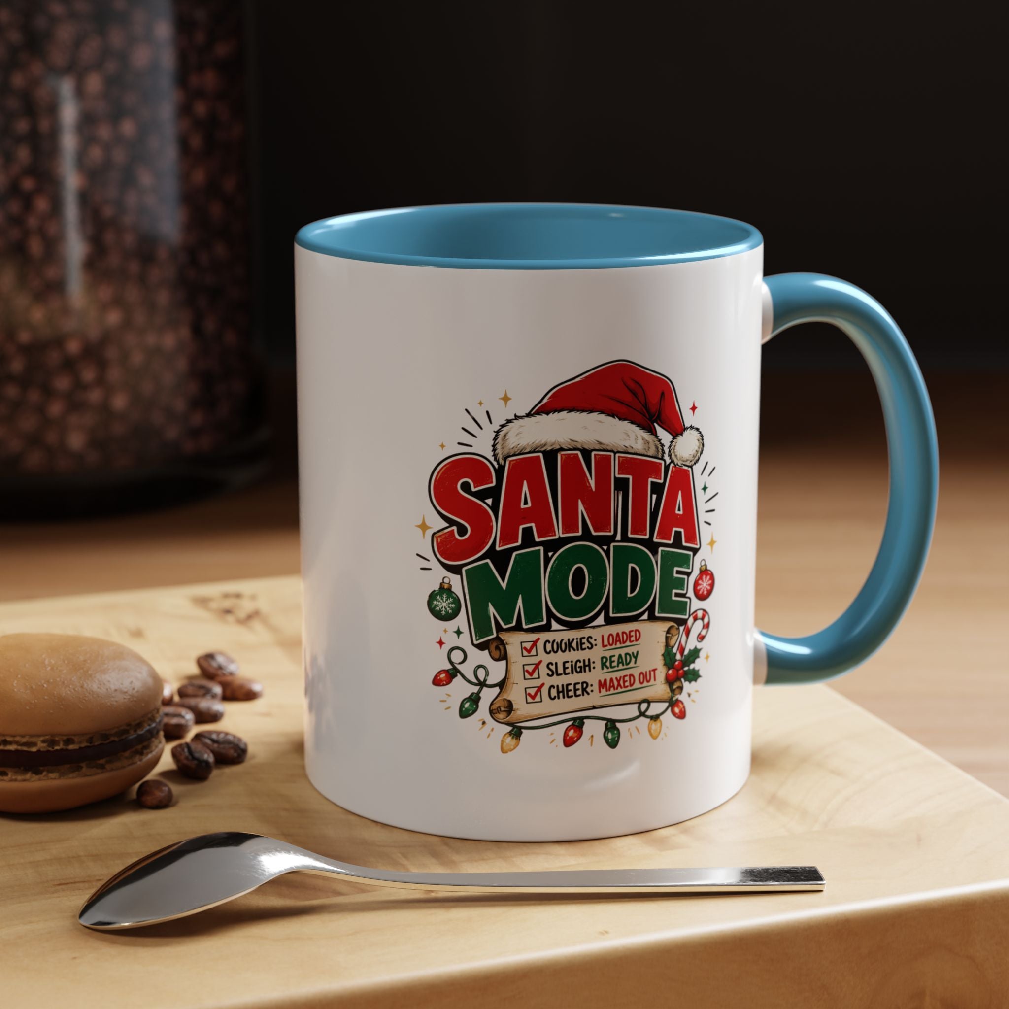 Santa Mode Coffee Mug — Christmas Holiday Accent Mug
