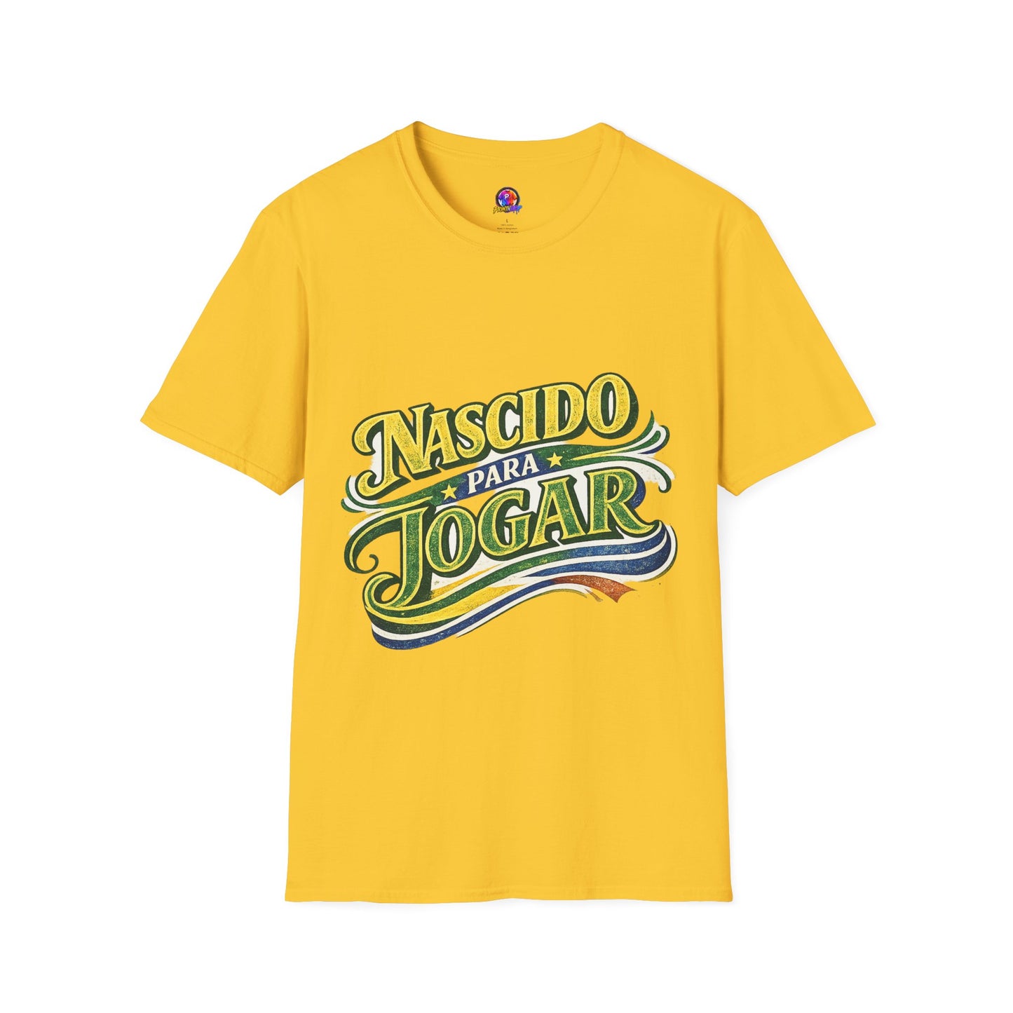 Brazil T‑Shirt — Nascido Para Jogar Vintage Brazilian Soccer Graphic Tee