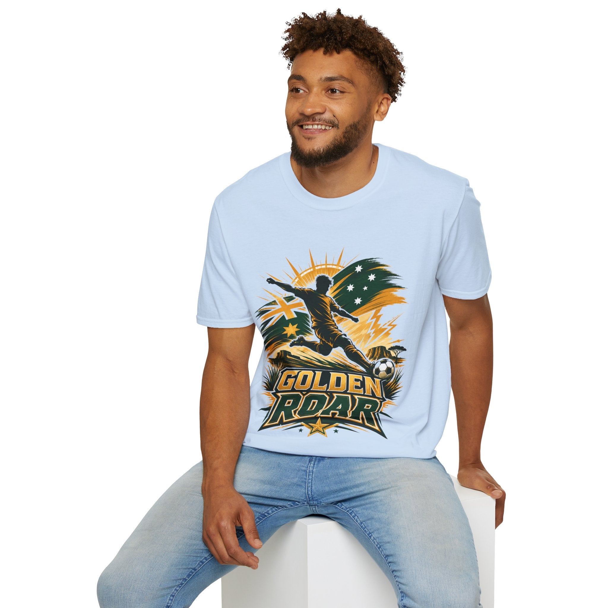 Australia Golden Roar Soccer T-Shirt — Australian Football Fan Tee