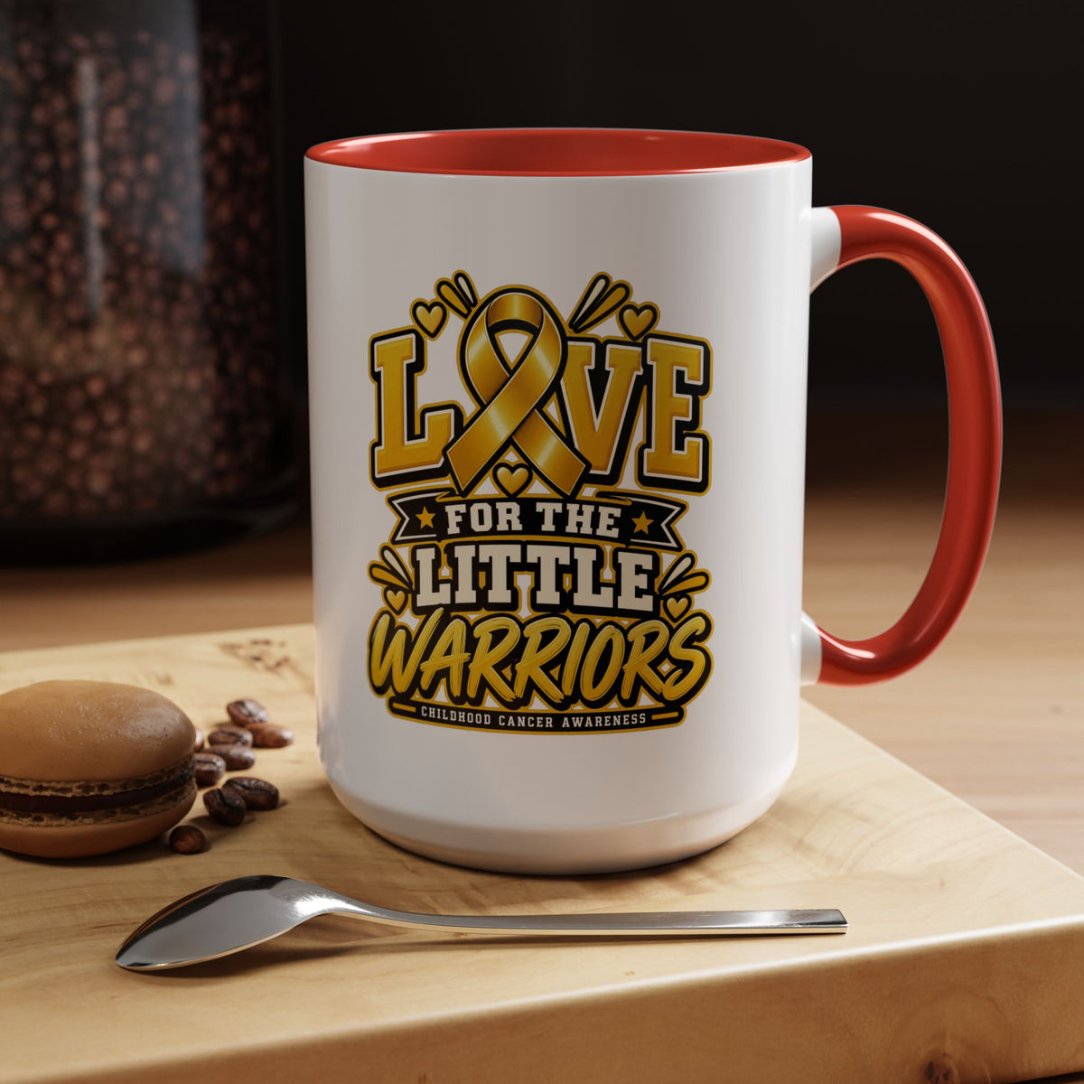 Coffee Mug — "Love for the Little Warriors" Childhood Cancer Awareness Accent Mug