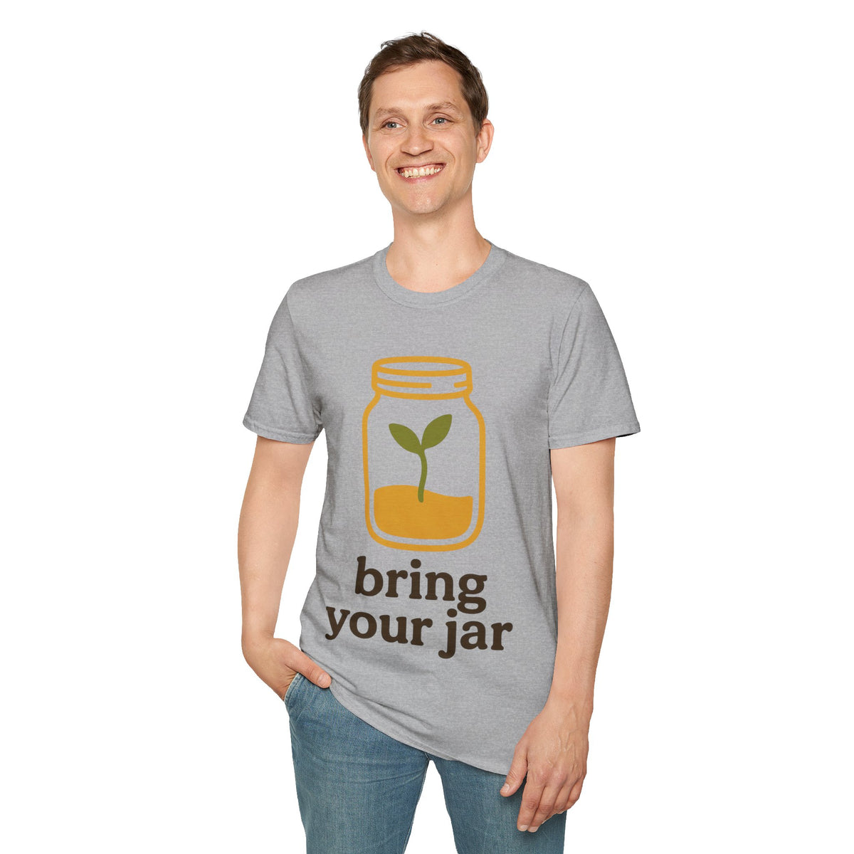 "Bring Your Jar" Zero Waste Eco Friendly Tee - Minimalist Sustainable Mason Jar White T-Shirt - Trending Now - September 2026