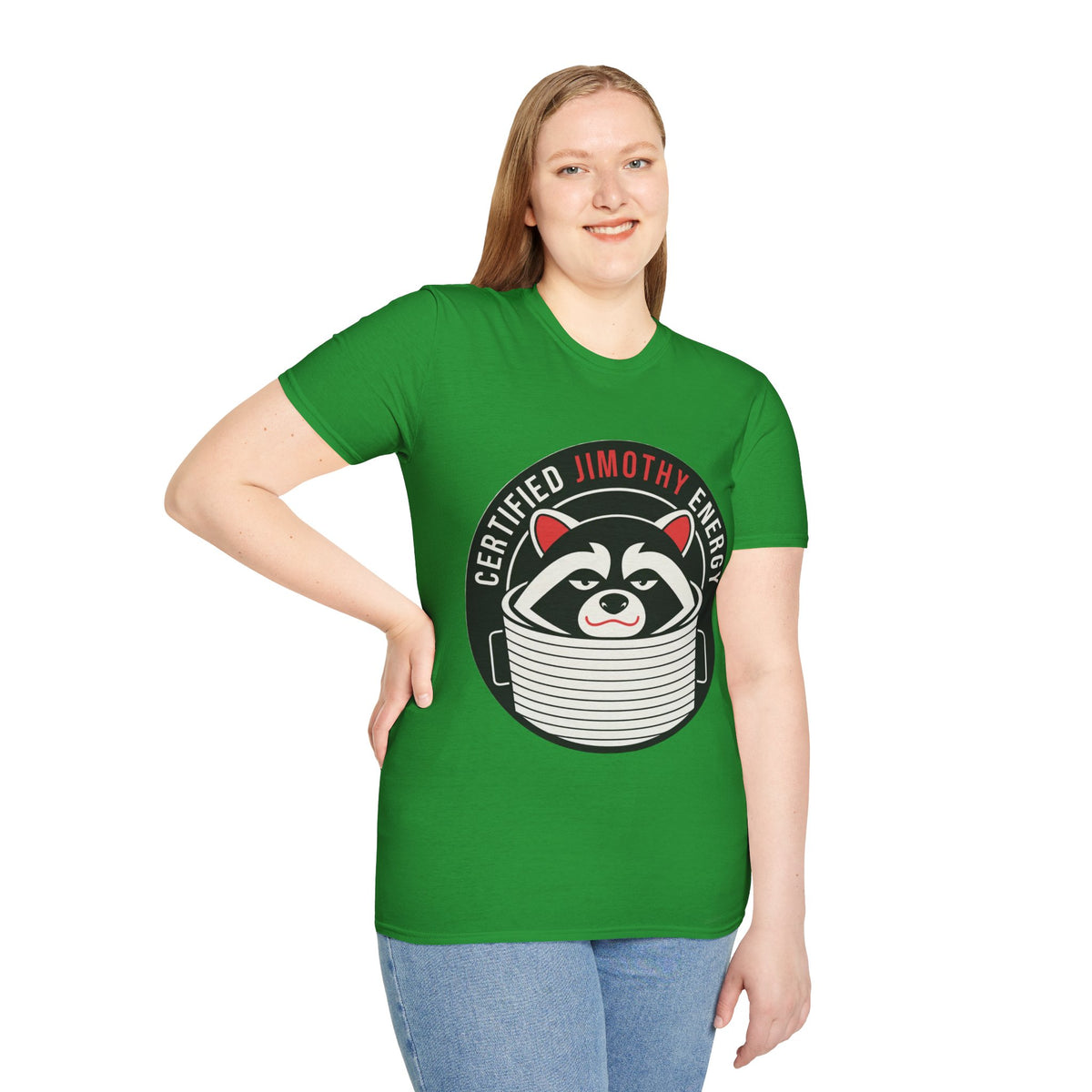 Jimothy Energy T-Shirt — Certified Raccoon Graphic Tee - Trending Now - August 2026