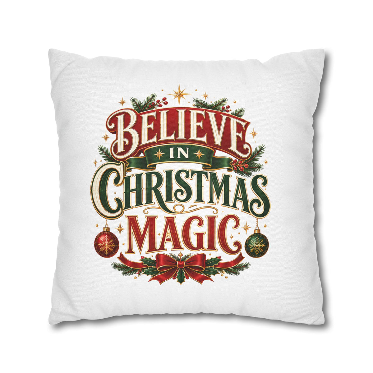 Christmas Pillowcase Believe in Christmas Magic Pillow