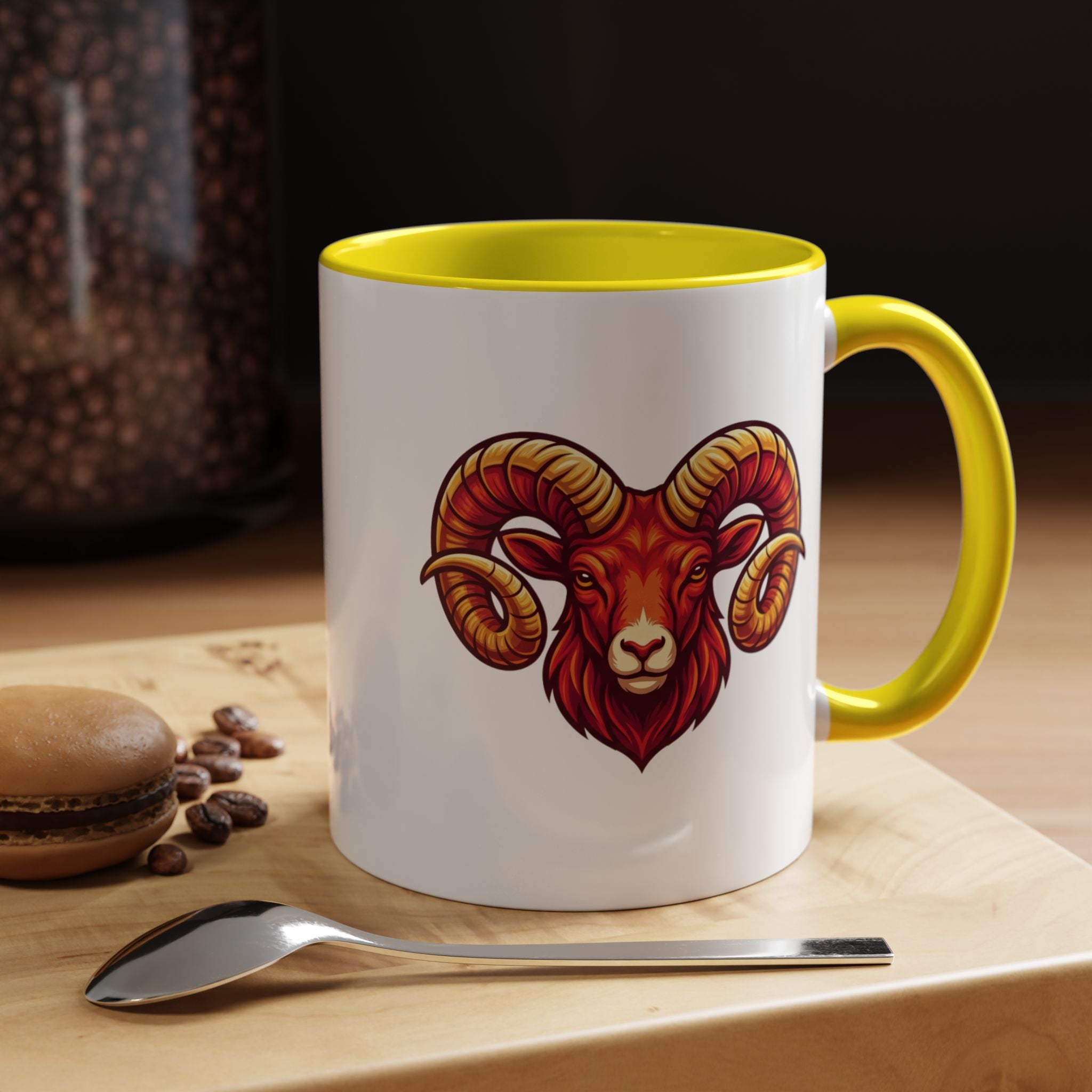 Aries Ram Accent Coffee Mug — Zodiac Goat Horoscope Gift