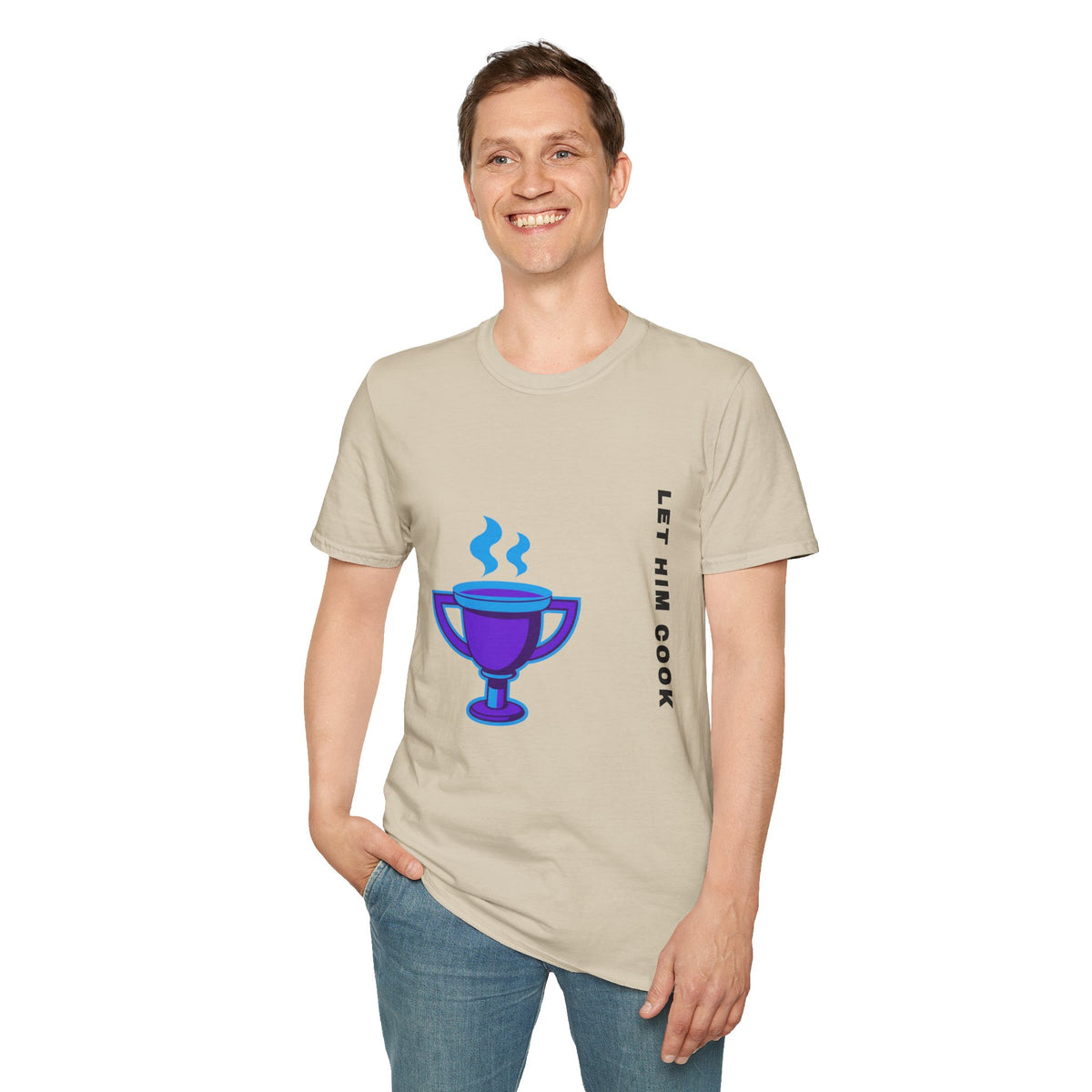 Trophy Mug T‑Shirt — "Let Him Cook" Funny Chef Pride Tee - Trending Now - September 2026