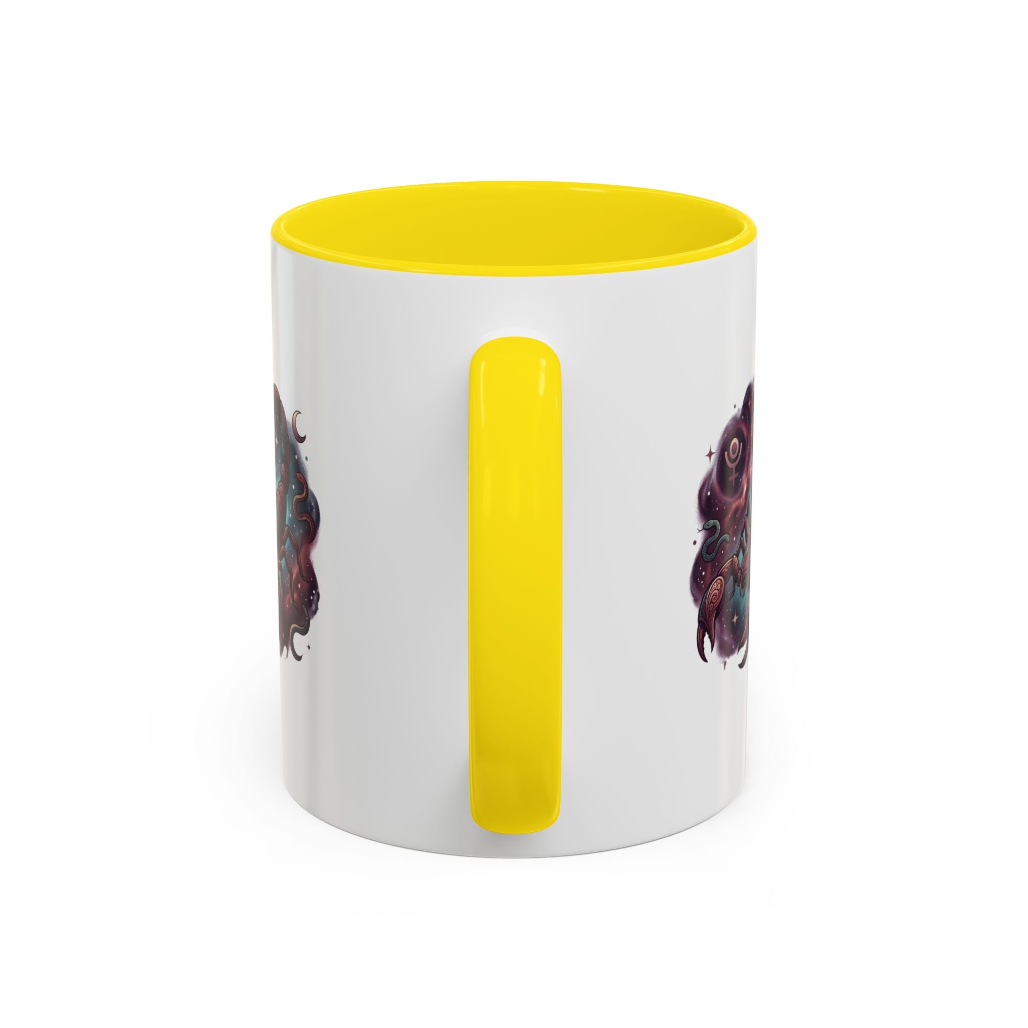 Scorpio Zodiac Accent Coffee Mug — Celestial Scorpion Astrology Design