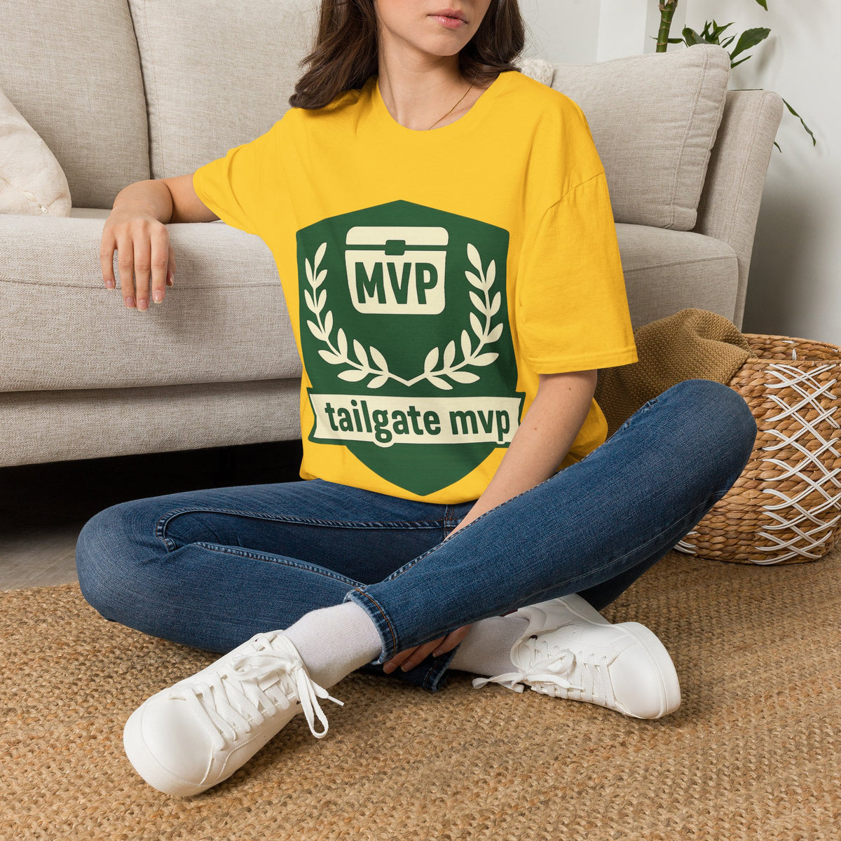 MVP Tailgate T-Shirt — Vintage Green MVP Badge Tee - Trending Now - August 2026