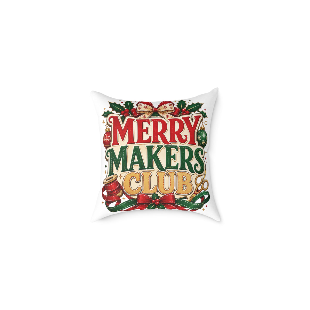 Christmas Merry Makers Club Holiday Throw Pillow