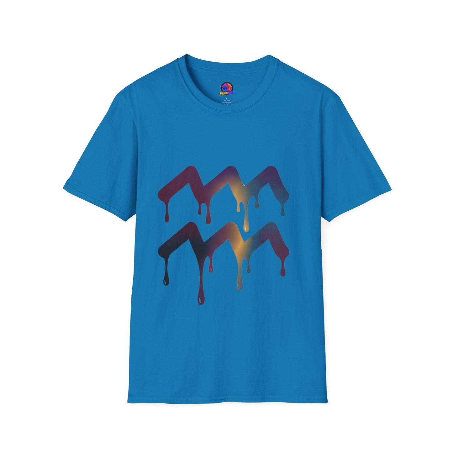 Dripping Mountain Graphic Tee — Vaporwave Sunset T-Shirt
