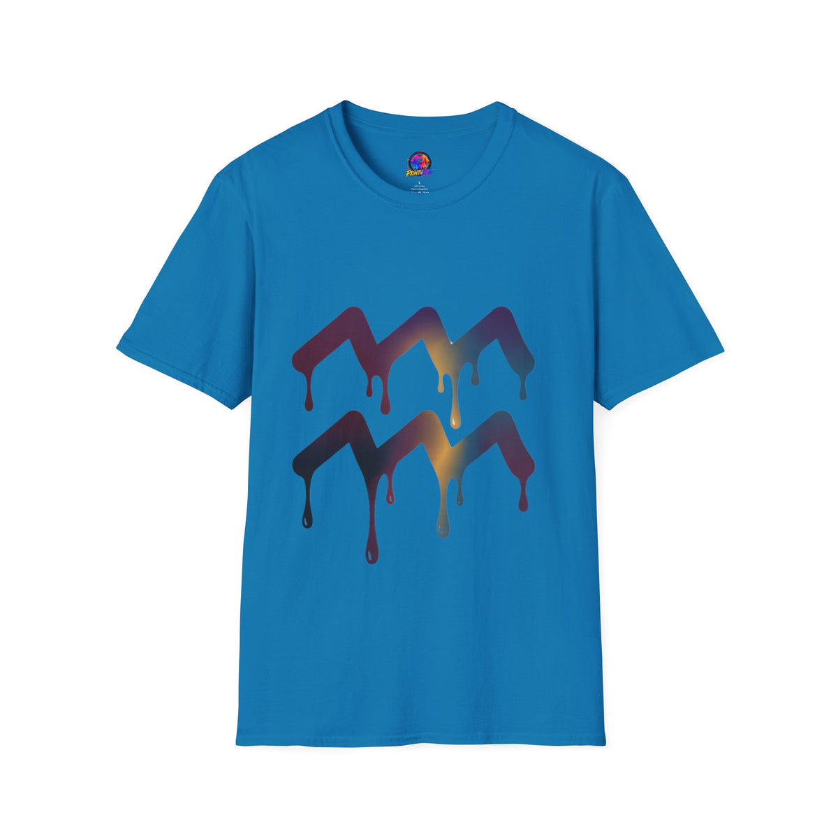 Dripping Mountain Graphic Tee — Vaporwave Sunset T-Shirt