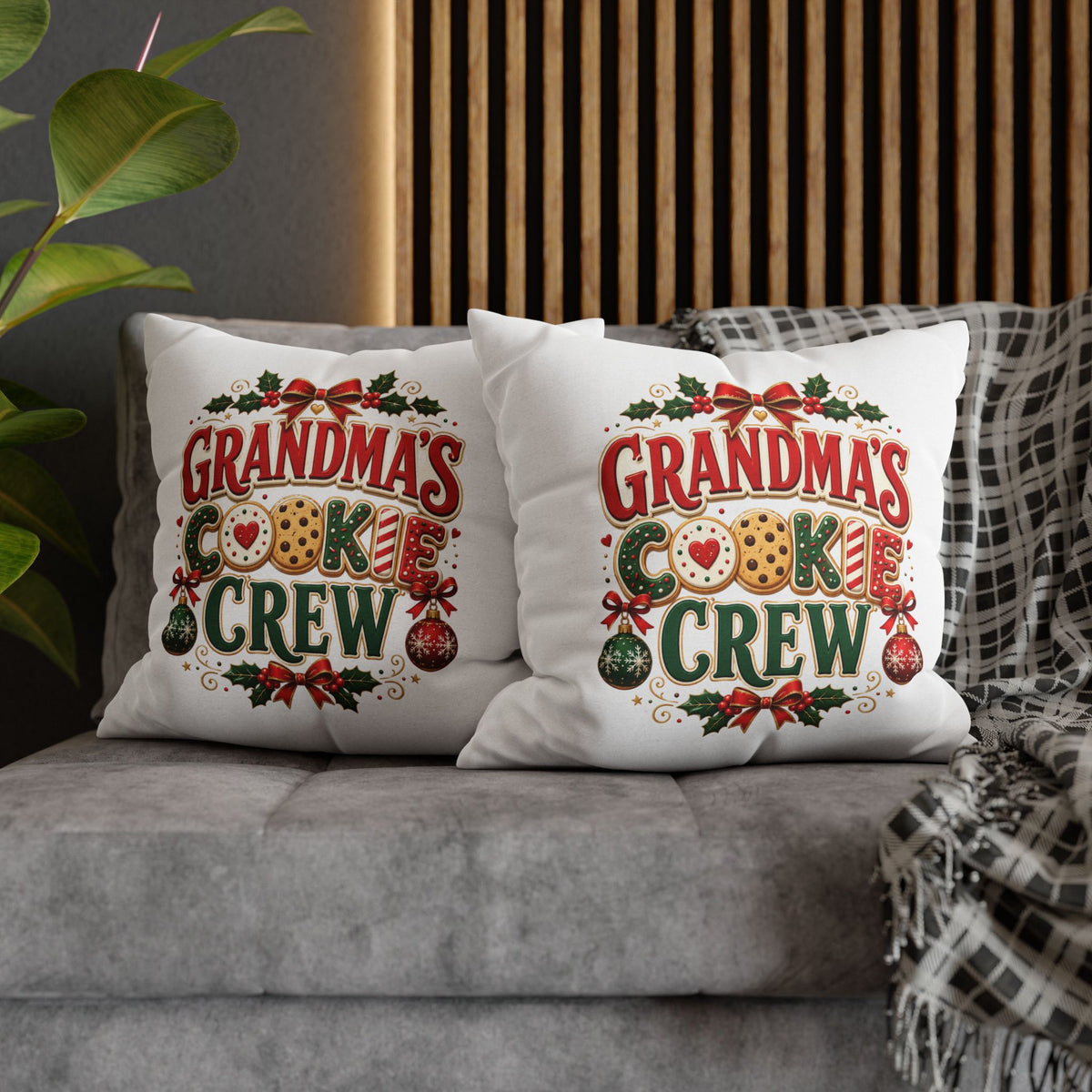 Grandma's Cookie Crew Christmas Pillowcase