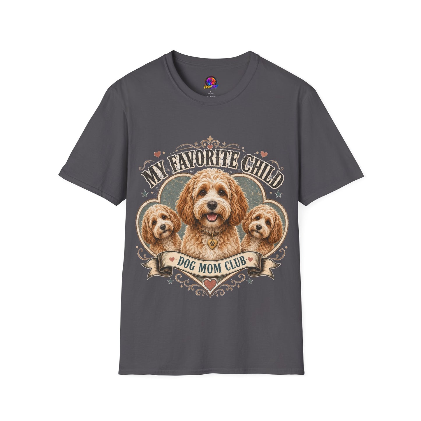 Dog Mom T-Shirt — "My Favorite Child" Cavalier Love Graphic Tee