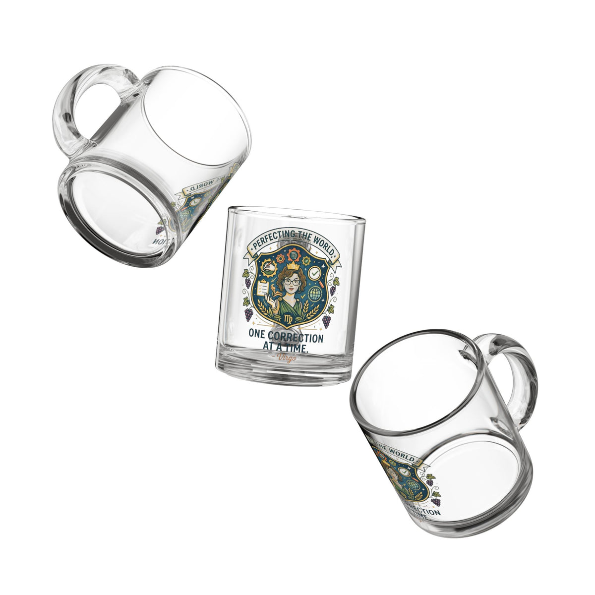 Virgo Glass Mugs
