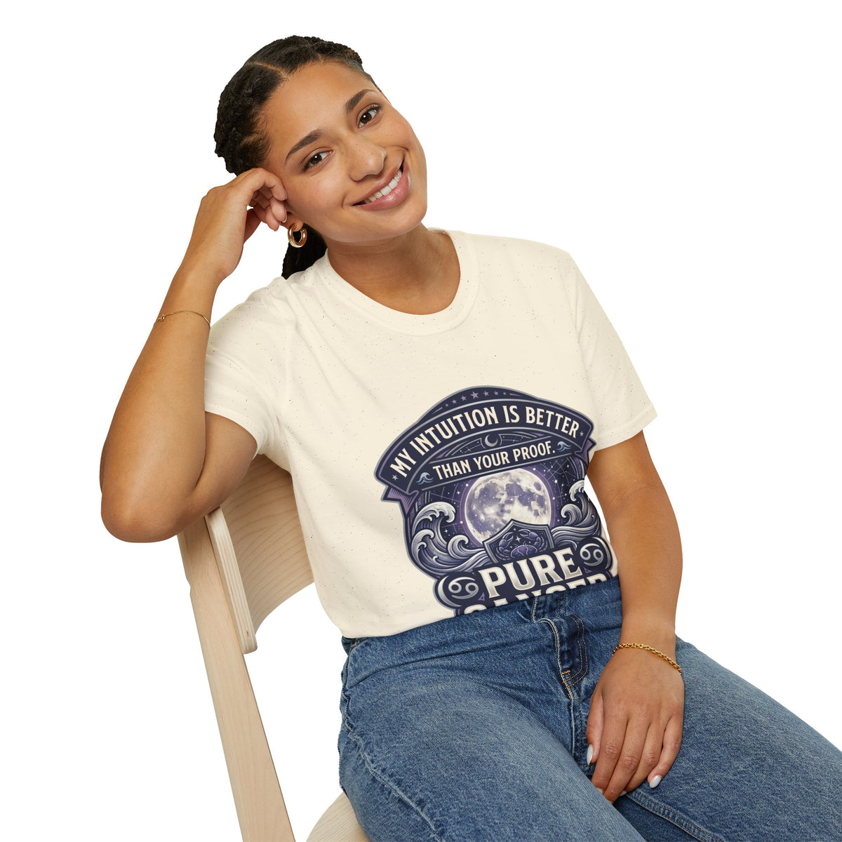 Cancer Zodiac T-Shirt — "My Intuition Is Better Than Your Proof" Astrology Tee