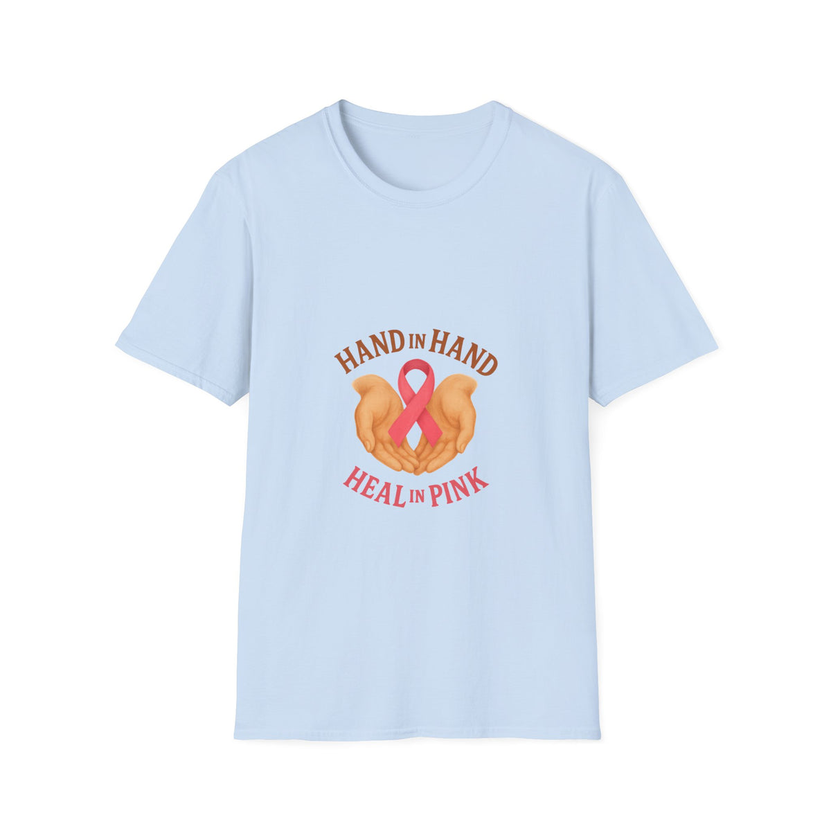 Breast Cancer Support T-Shirt – "Hand in Hand, Heal in Pink" Heart Ribbon Tee - Trending Now - October 2026
