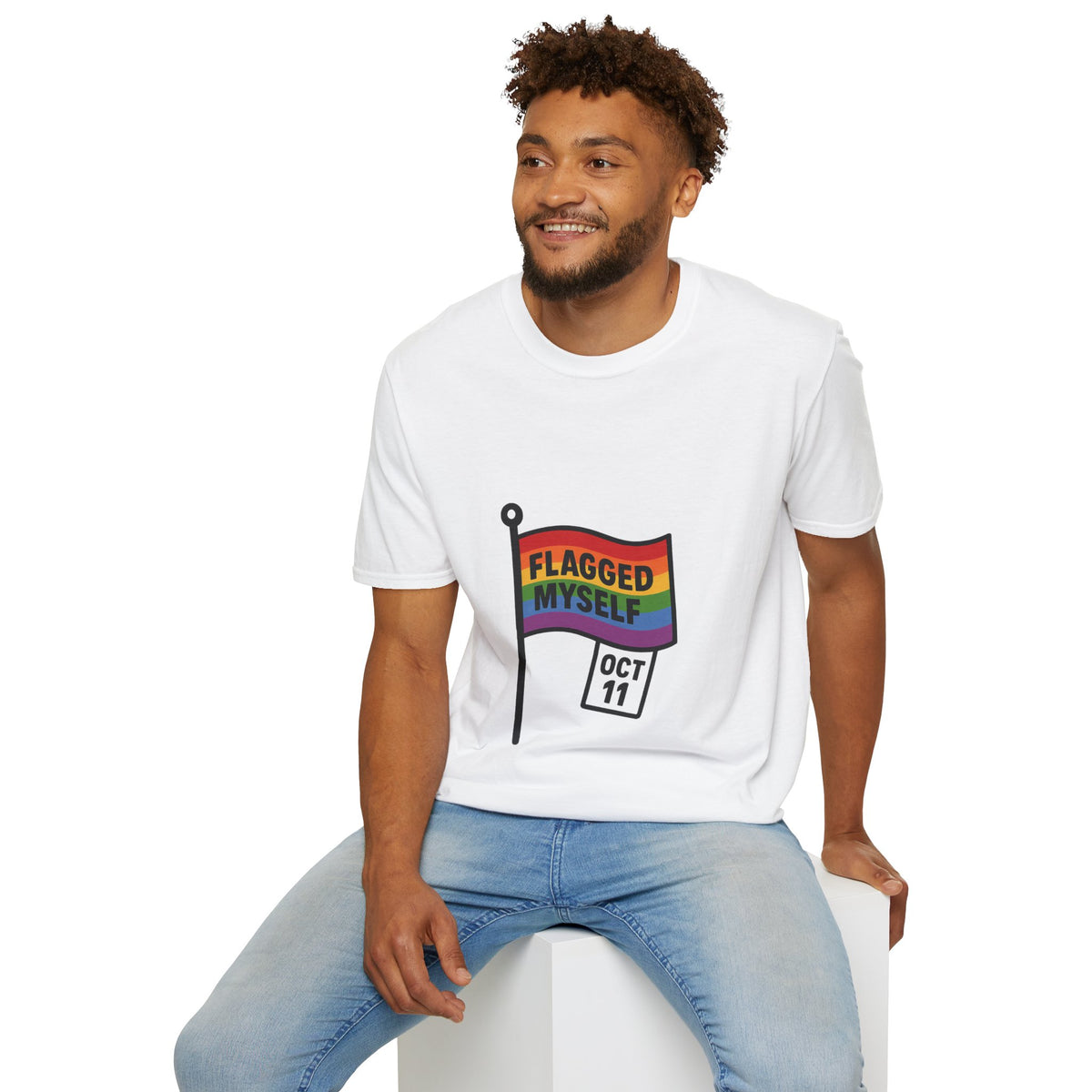 Flagged Myself Rainbow Pride T-Shirt — LGBTQ+ October 11 Awareness Tee - Trending Now - October 2026