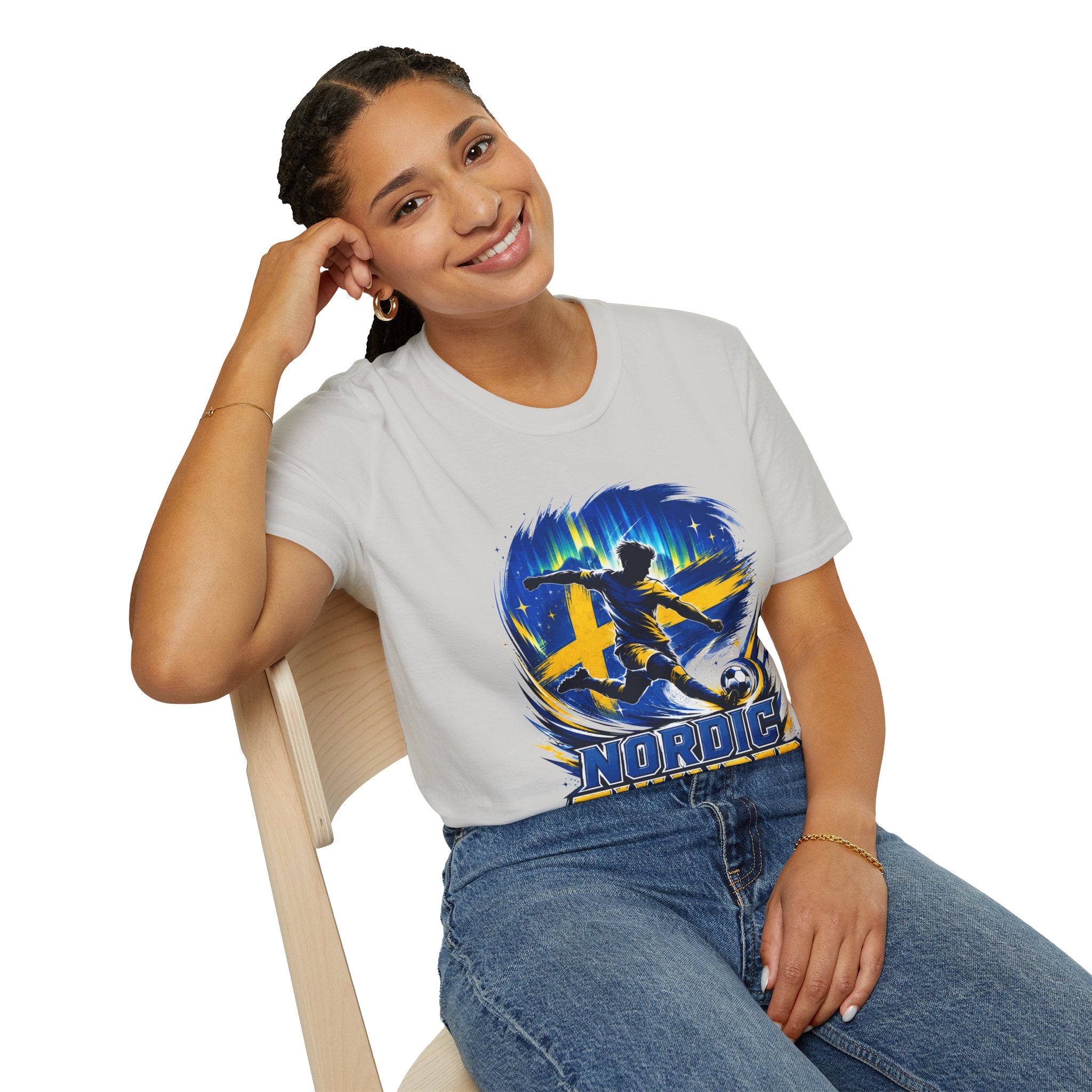 Sweden Nordic Thunder Soccer T-Shirt — Sweden Football Fan Tee