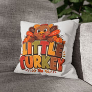 Thanksgiving Little Turkey Throw Pillowcase — Cute Thanksgiving Kids Pillow