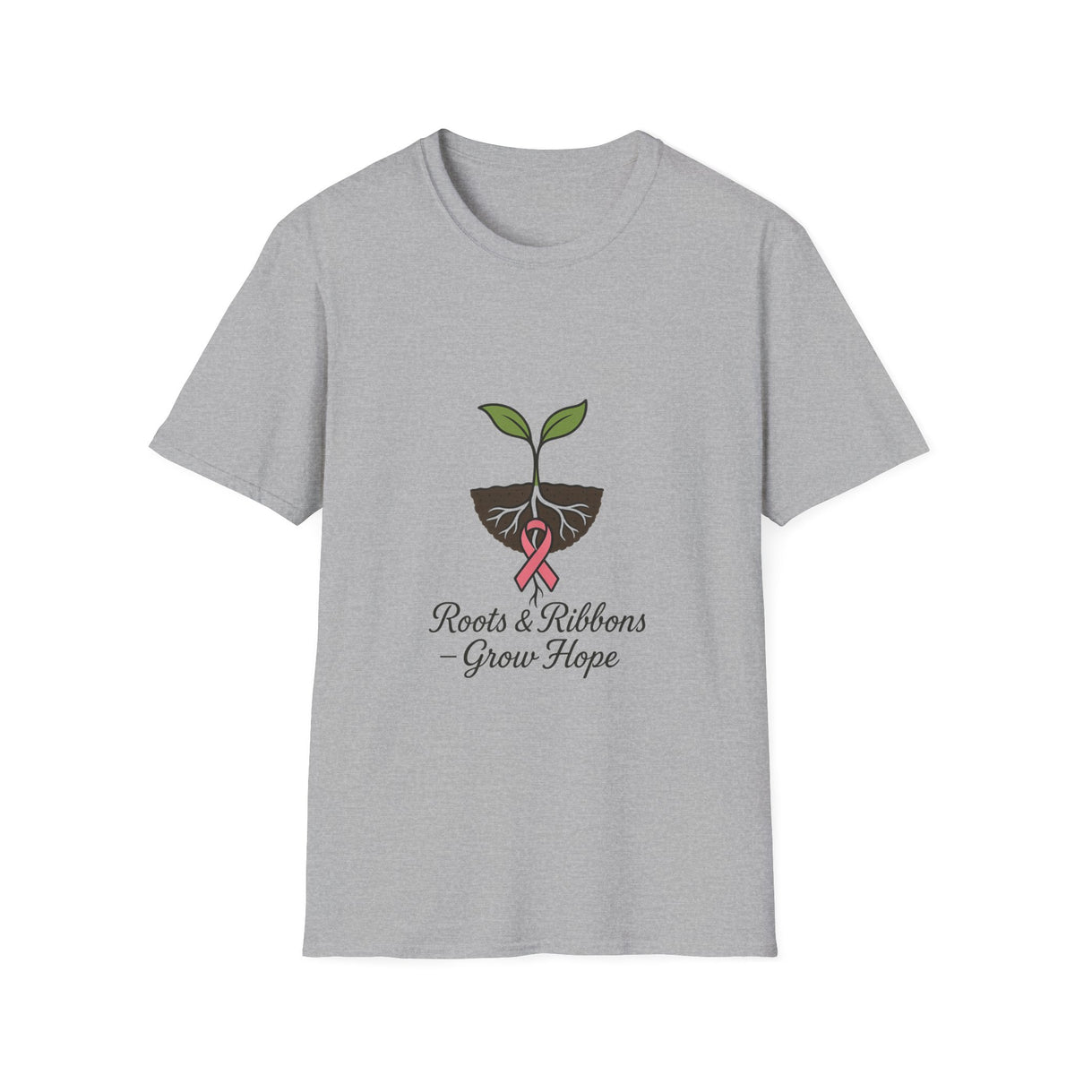 Plant Seedling T‑Shirt — "Roots & Ribbons Grow Hope" Minimalist Garden Tee - Trending Now - October 2026