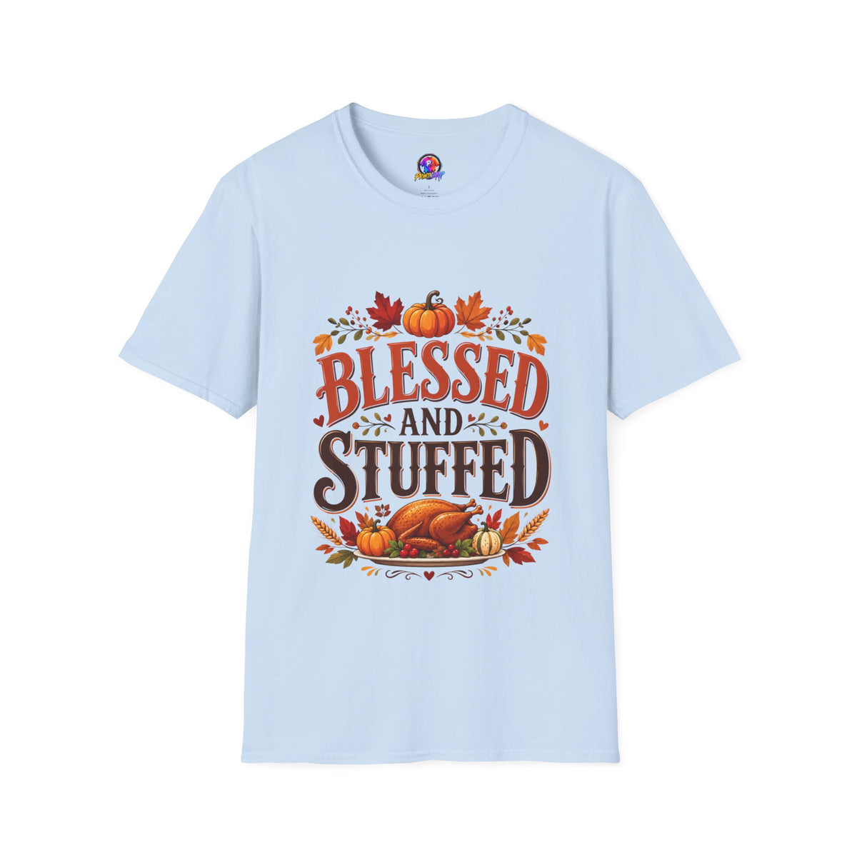 Thanksgiving T-Shirt Blessed and Stuffed Thanksgiving T-Shirt