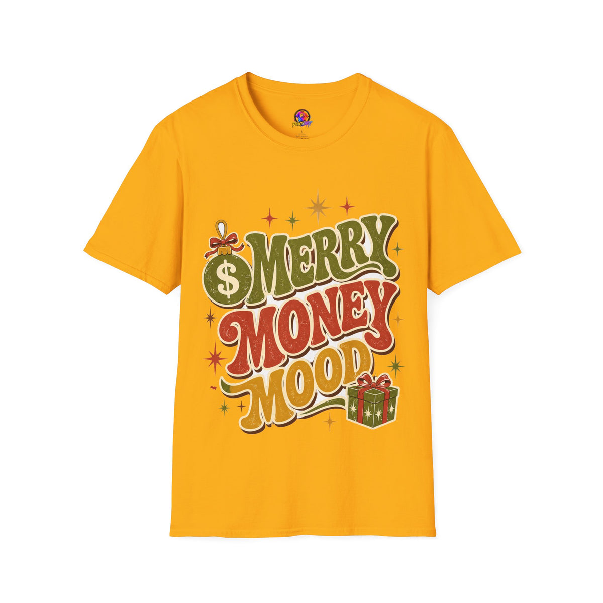 Merry Money Mood T‑Shirt — Retro Holiday Graphic Tee