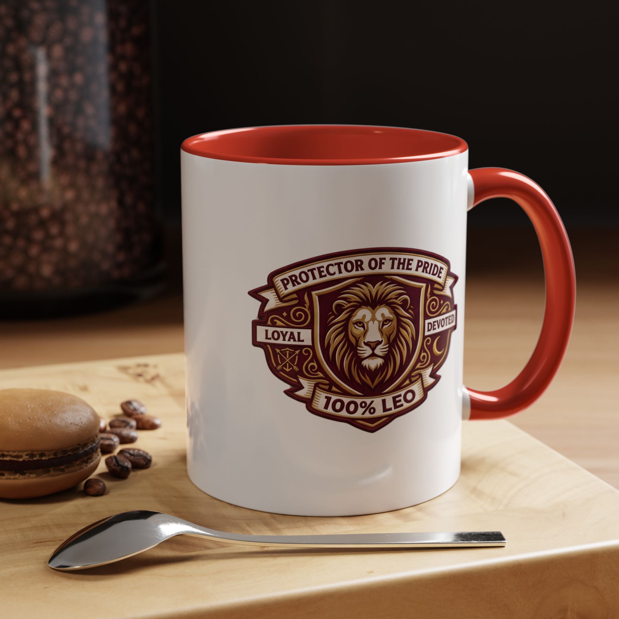 Leo Zodiac Coffee Mug — "Protector of the Pride" Lion Design (11/15 oz)