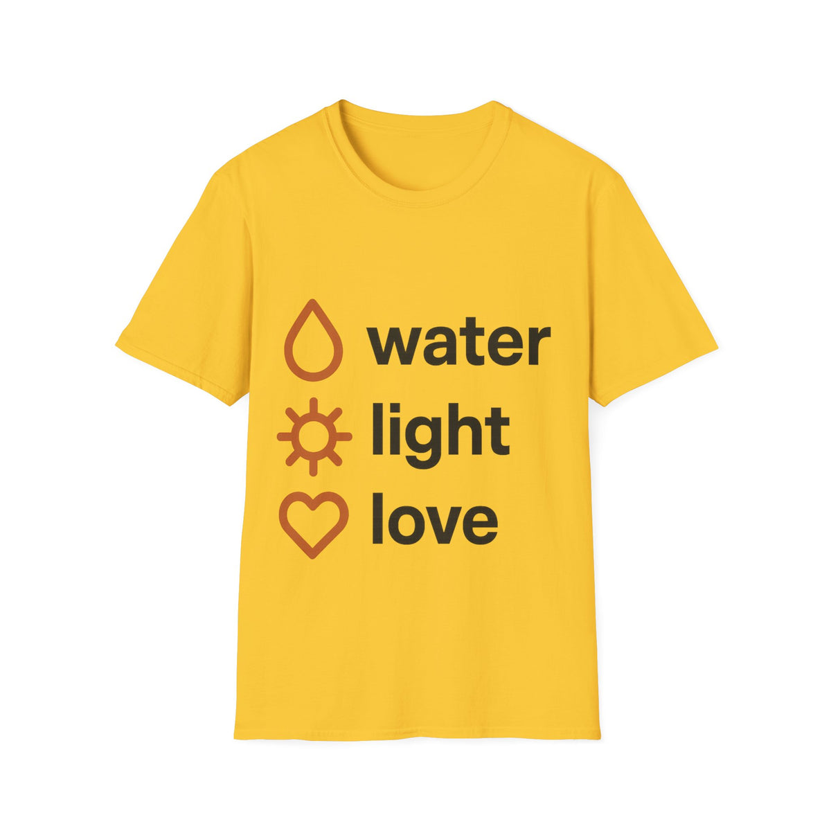 Minimalist Water Light Love Self Care Graphic Tee - Trending Now - September 2026
