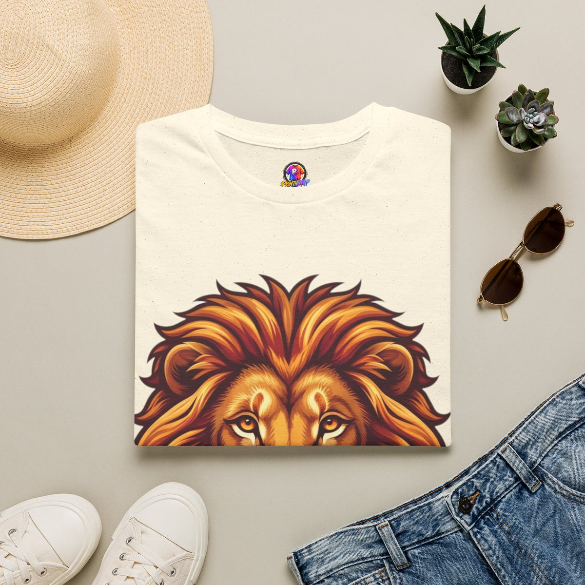 Leo Zodiac Lion Face T-Shirt — Majestic Lion Head Graphic Tee