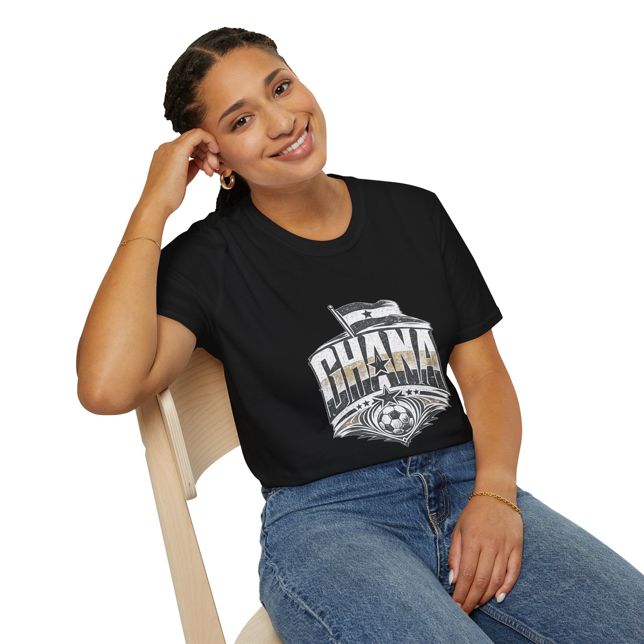 Ghana Vintage Flag T-Shirt — Retro Ghana Pride Graphic Tee