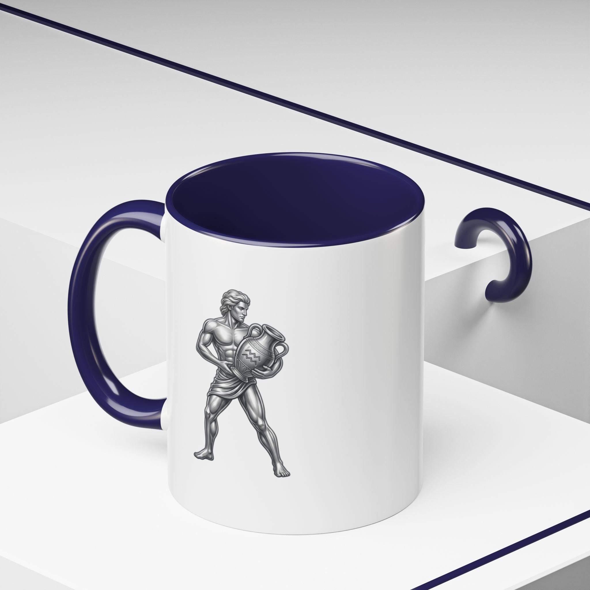 Aquarius Zodiac Accent Coffee Mug – Astrology Sign Gift