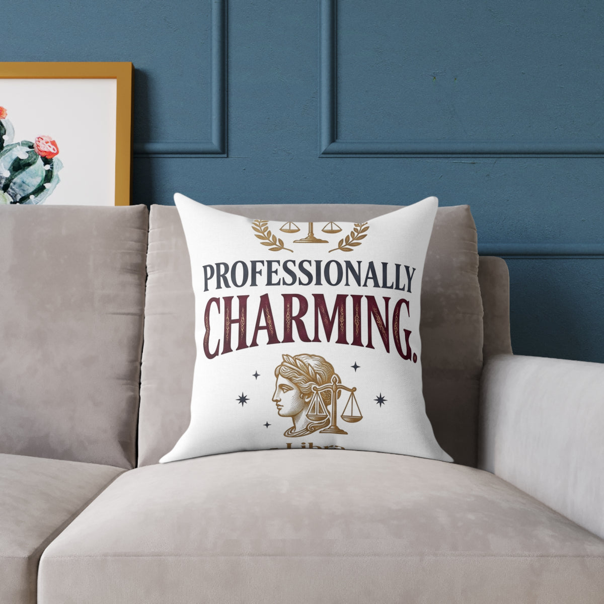Libra Zodiac Professionally Charming Square Poly Canvas Pillow