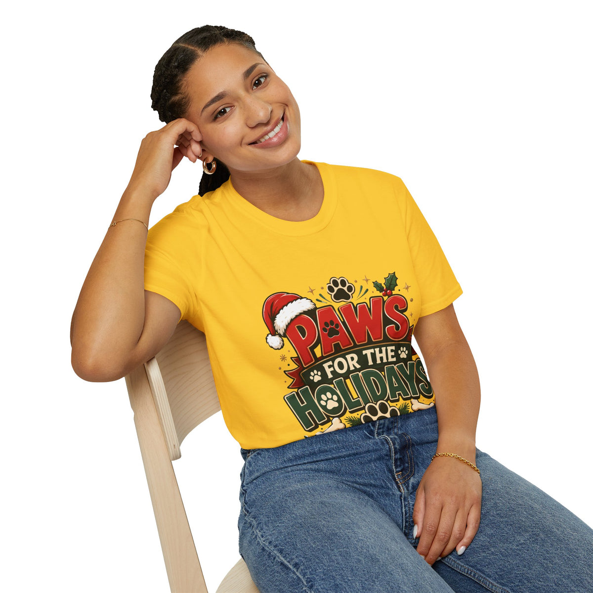 Paws for the Holidays T-Shirt — Festive Christmas Pet Lover Tee