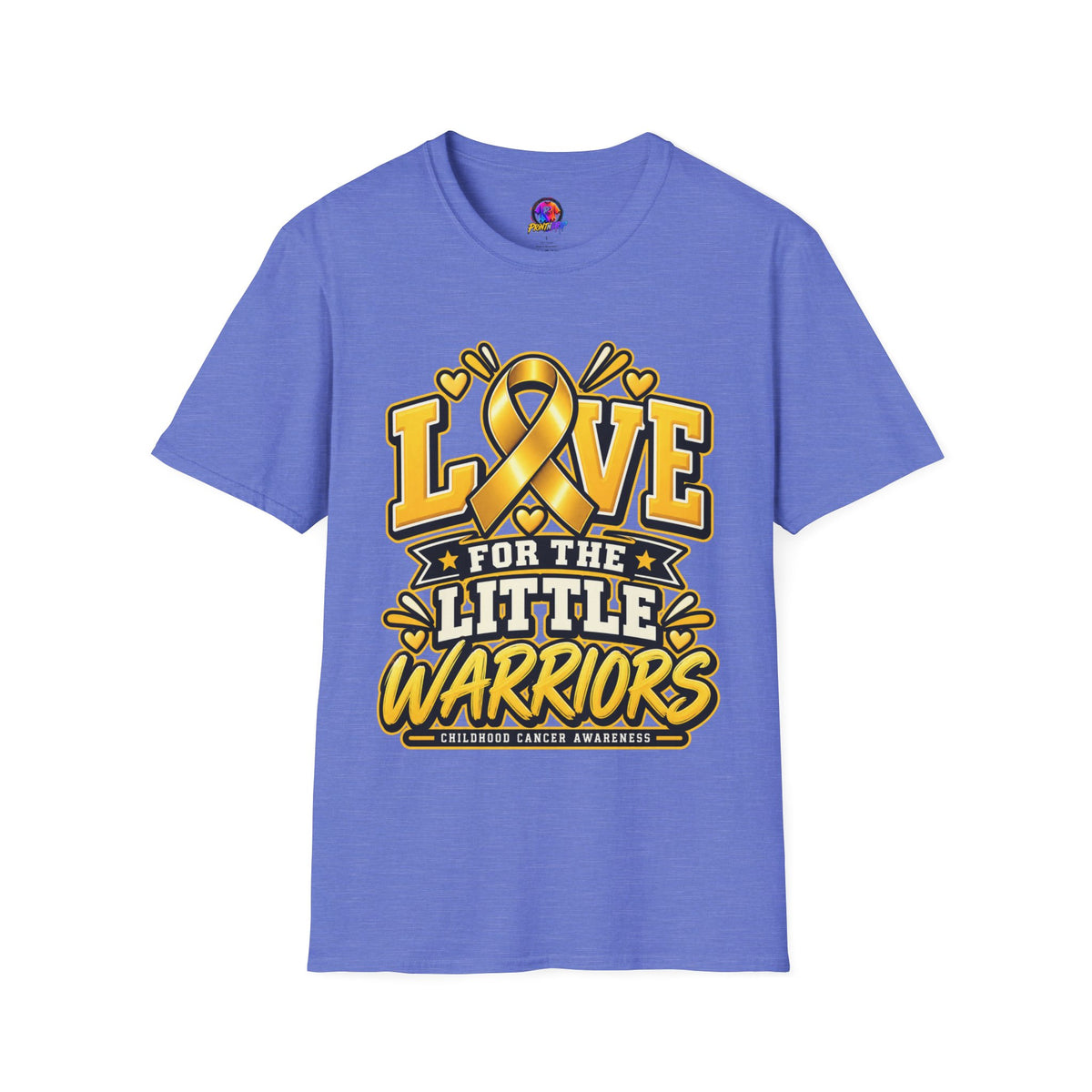 Childhood Cancer Awareness T-Shirt — "Love for the Little Warriors" Yellow Ribbon