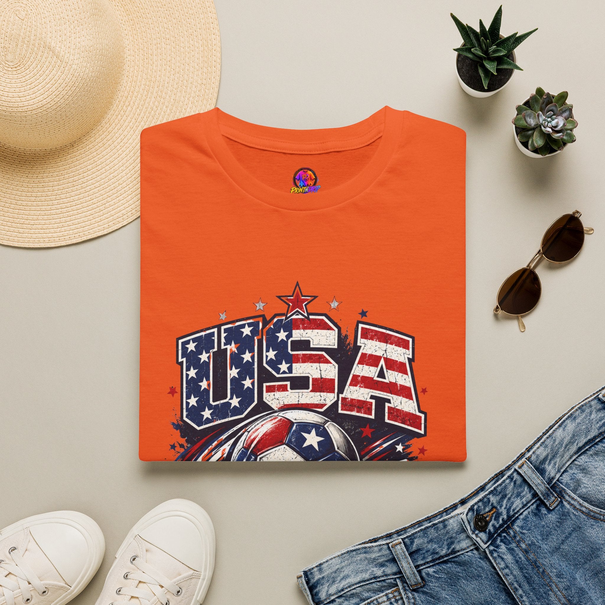 USA Stars & Goals Soccer T-Shirt